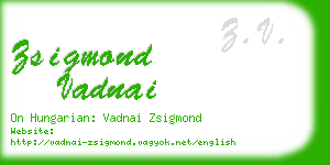 zsigmond vadnai business card